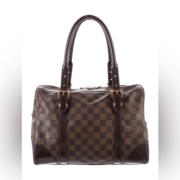 Louis Vuitton Damier Ebene Berkeley Bag Medium Tote EUC - Picture 9 of 10